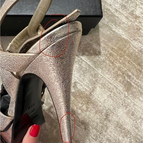 YSL Gold Tribute Leather Sandals👠💝 - Picture 9 of 10